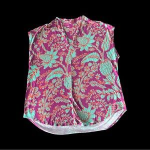 Soft Surroundings Pretty Floral Blouse